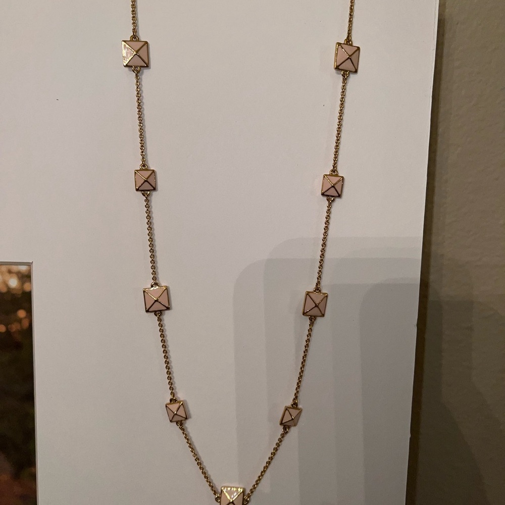 Kate Spade Gold and Cream Geometric Necklace